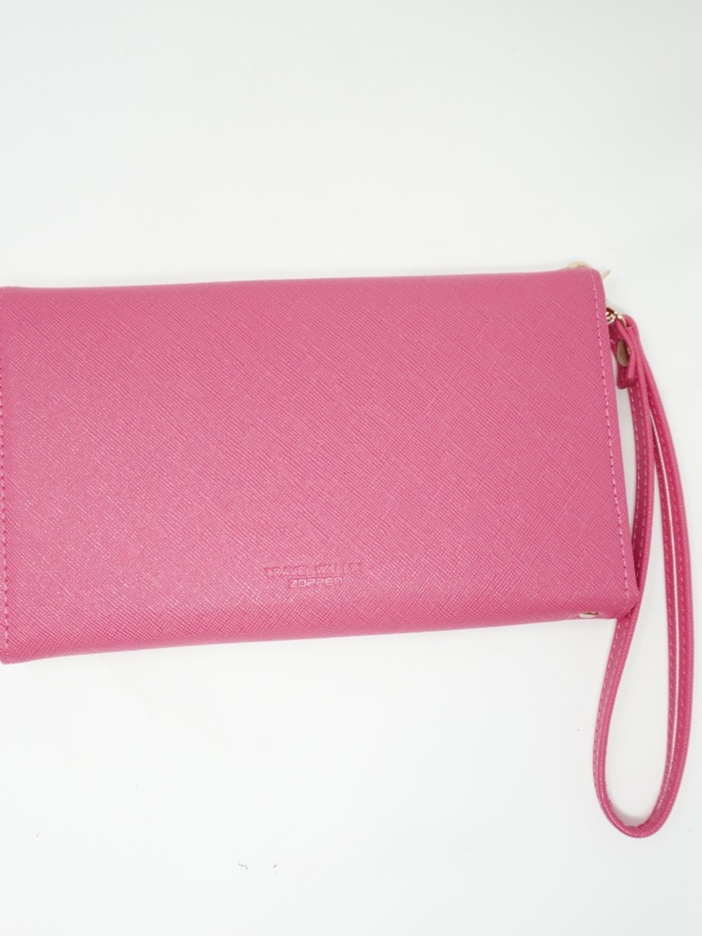 Pink Leather Travel Waristlet/Wallet Passport Holder - Picture 3 of 4